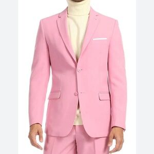 SIGNATURE Pink Mens Blazer Suit Jacket S NWOT